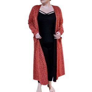 Lularoe Sarah Cardigan Duster - Pinkish Red